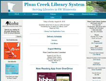 Tablet Screenshot of plumcreeklibrary.org